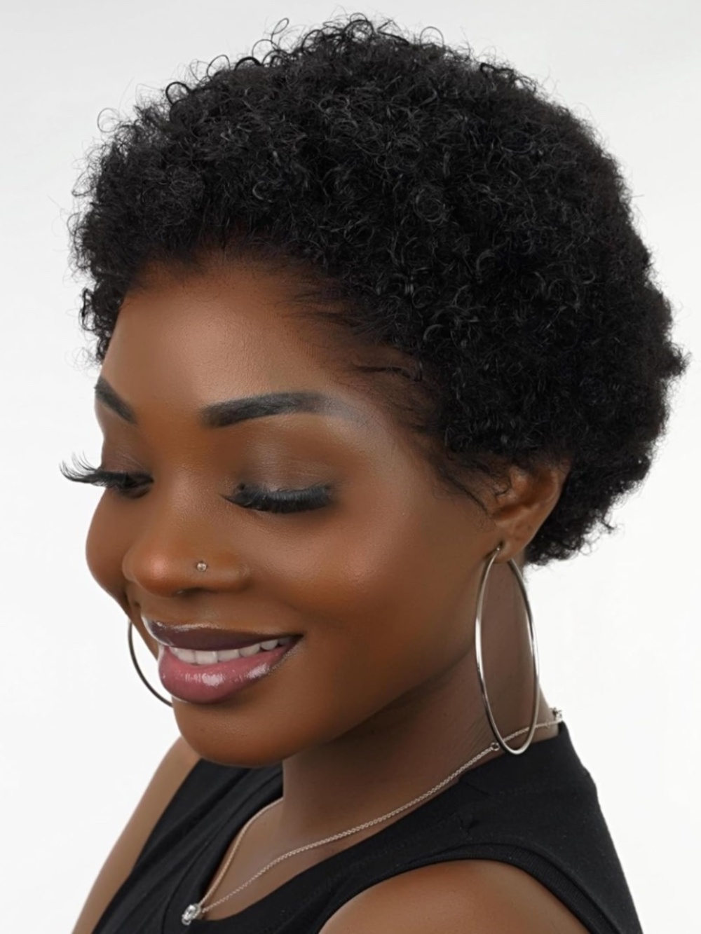 NIB Human Hair Pixie Style Wig